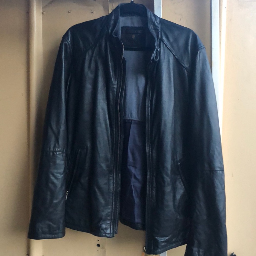 Italian fitted leather jacket